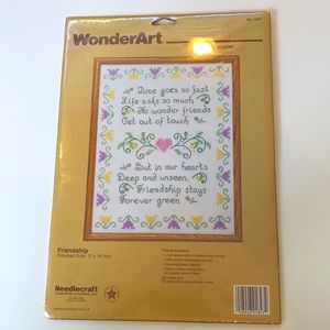 Sealed 1980s Friendship Embroidery Needlepoint Kit